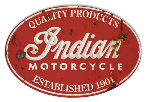 Indian Motorcycle 1901 Series Vintage Metal Sign 9x14 - Reproduction Vintage Signs