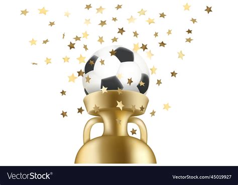 Winner of the game concept soccer ball Royalty Free Vector