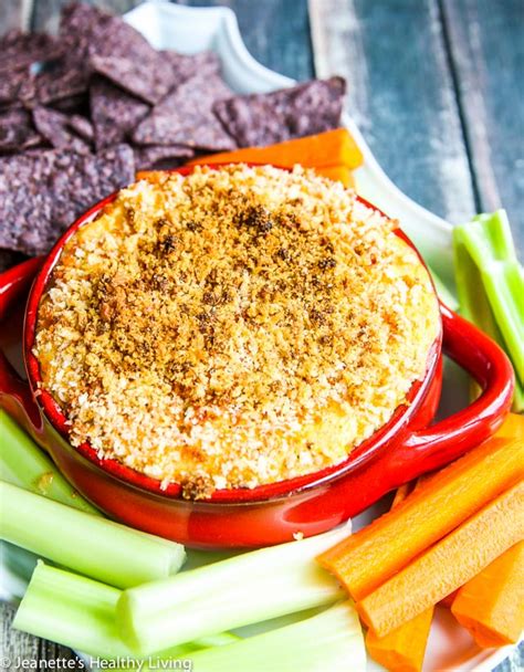 Skinny Buffalo Chicken Wing Dip Recipe - Jeanette's Healthy Living