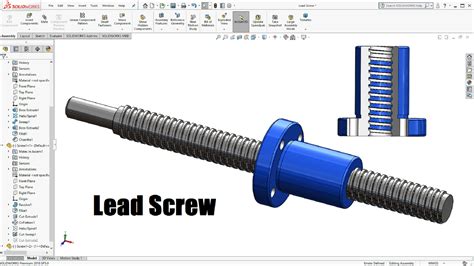 Lead Screw in Solidworks | Solidworks Tutorials | GrabCAD Tutorials