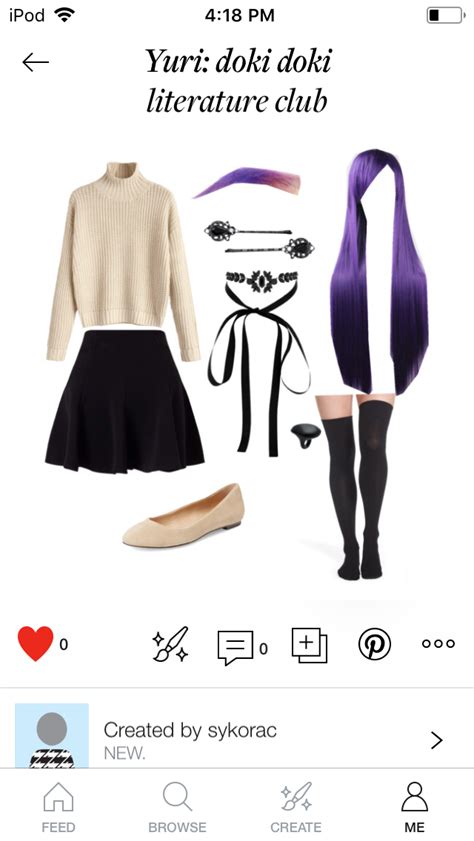 {outfit by me} yuri from ddlc inspired outfit | Anime inspired outfits ...