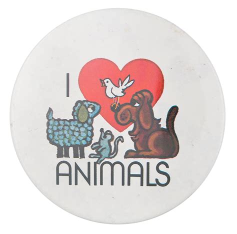 I Love Animals | Busy Beaver Button Museum