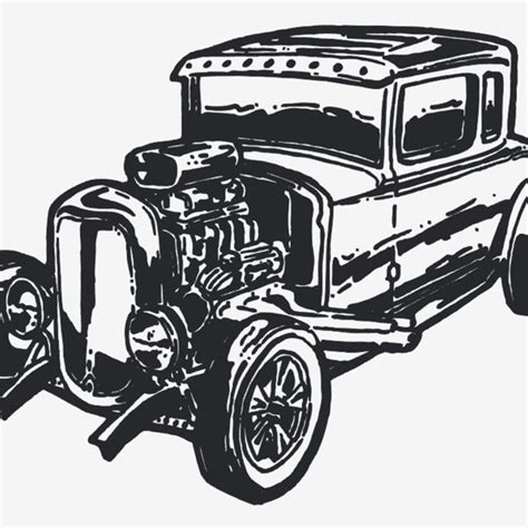 Free Vector Vintage Car Hot Rod | FreeVectors