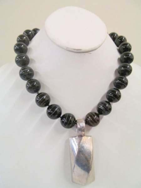 Simon Sebbag 925 Sterling Silver & Carved Onyx or Obsidian - Etsy ...