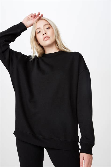 Oversized crew neck sweater - black Factorie Hoodies & Sweats | Superbalist.com