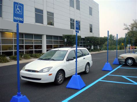 Skip the Concrete and Try J&P's Durable Plastic Parking Sign Post Bases - J&P Site Experts