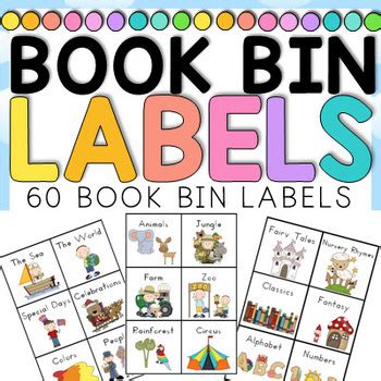 Book Bin Labels for Classroom Library by Clever Classroom | TPT