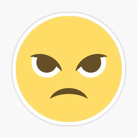 "Angry emoji" Sticker for Sale by ScrappyDesigns | Redbubble