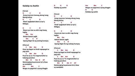 Kalakip na Awitin Chords and Lyrics - YouTube