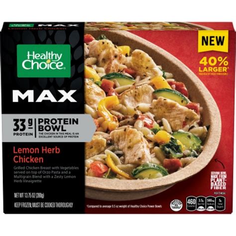 Healthy Choice Max Lemon Herb Chicken Frozen Protein Bowl Frozen Meal, 13.75 oz - Pick ‘n Save