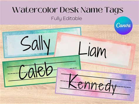 Classroom Desk Name Tag Name Tags for Back to School - Etsy