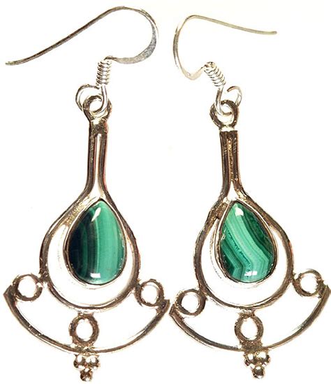 Malachite Earrings