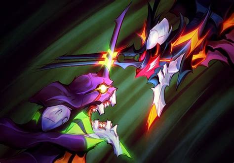 Eva 01 vs Eva 06 | Neon genesis evangelion, Neon evangelion, Evangelion art