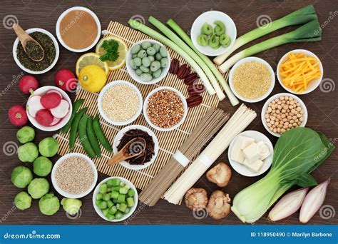 Healthy Macrobiotic Food Selection Stock Photo - Image of fresh, bamboo: 118950490