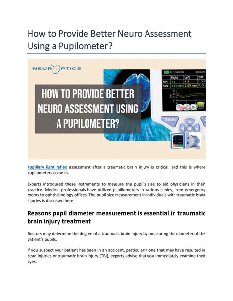 How to Provide Better Neuro Assessment Using a Pupilometer? by ...