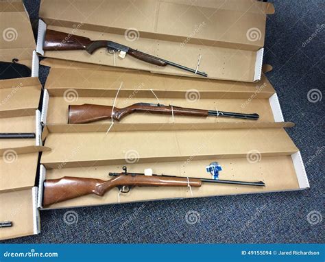 Police Seized Guns and Rifles Stock Photo - Image of guns, benjamin ...