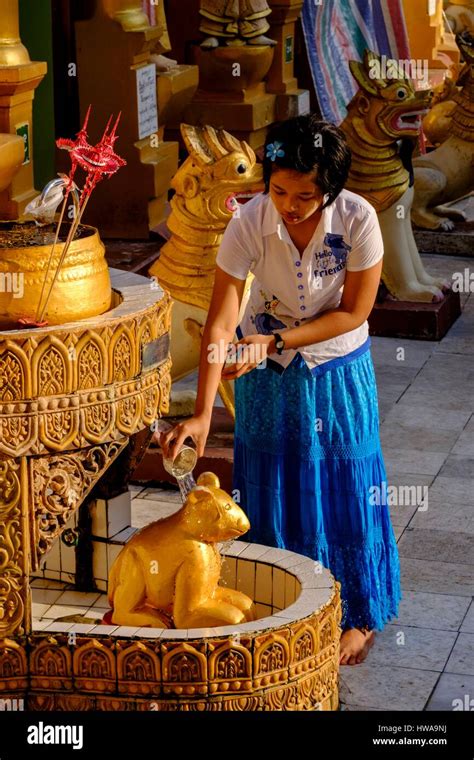 Myanmar, Yangon, Pagoda of Shwedagon, dated between 6 and 10 th ...