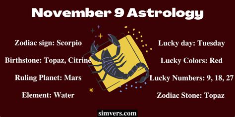 November 9 Zodiac: Birthday, Traits, & More (Detailed Guide)