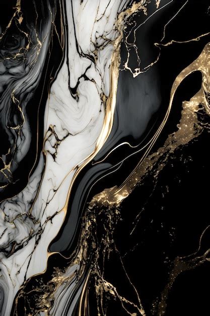 Premium Photo | Elegant black, white, and gold marble background ...