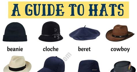 Types of Hats: List of 20 Hat Styles with ESL Picture - ESL Forums