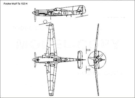 Focke-Wulf Ta 152 H - 2D drawing (blueprints) - 17118 - Model COPY ...