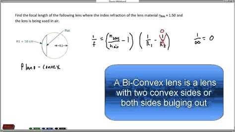 Lens Maker Equation Problem, Plano-Convex Lens - YouTube