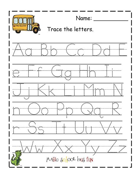 Printable Alphabet Trace Sheets