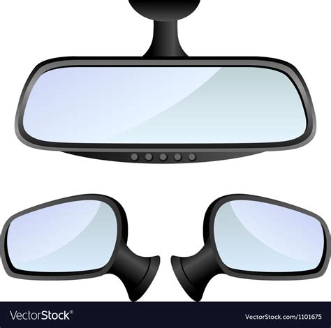 Car mirror set Royalty Free Vector Image - VectorStock