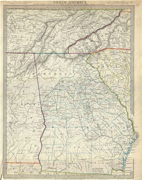 North America Sheet XII. Georgia, with Parts of North and South Carolina, Tennessee, Alabama and ...