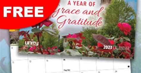 FREE 2023 Unity Year of Gratitude Calendar