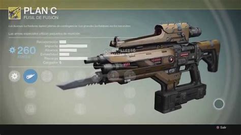 DESTINY - Fusil de Fusion Exotico - Plan C - YouTube