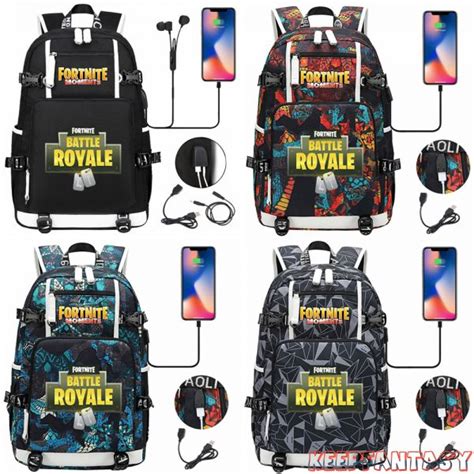 Fortnite Backpacks Fortnite School Bags USB Backpacks FTI002