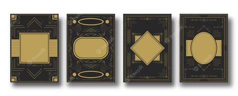 Premium Vector | Cover tempate set golden retro ornate frames luxury ...