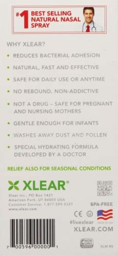 Xlear® Natural Saline Daily Relief Nasal Spray, 1.5 fl oz - Smith’s ...