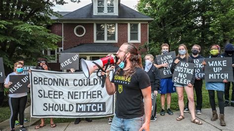 Louisville protesters march to Mitch McConnell's home on Juneteenth