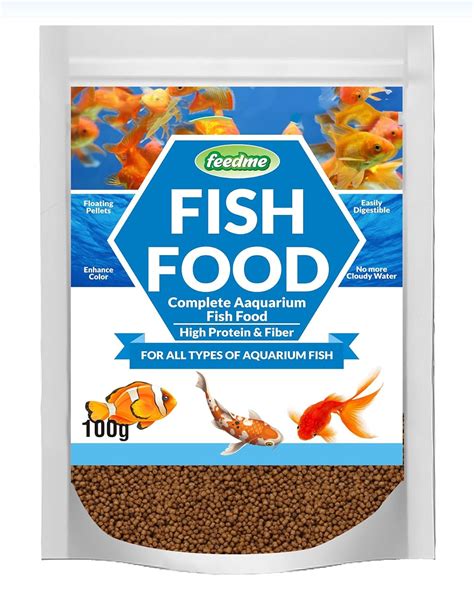 Buy Feedme Fish Food Complete Aquarium Fish Food High Protein & Fiber for All Types of Aquarium ...