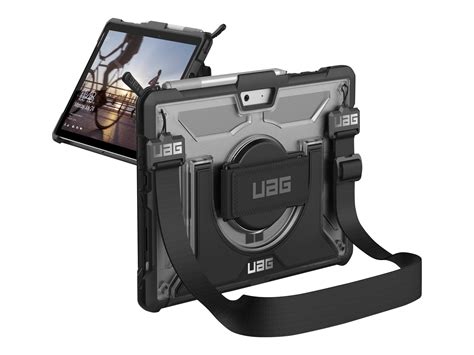 UAG Rugged Case for Microsoft Surface Go/Go 2 w/ Handstrap - Plasma Ice - Back cover for tablet ...