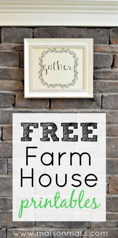 Free Farmhouse Printables • Maison Mass