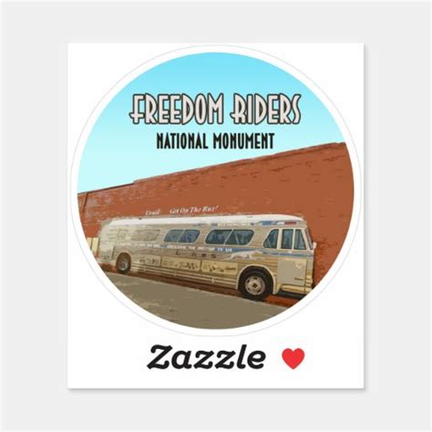 Freedom Riders National Monument Alabama Sticker | Zazzle