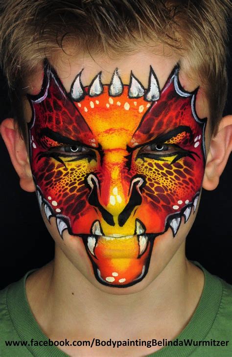 Dragon - Drache Artist: Belinda Wurmitzer | Monster face painting, Dragon face painting, Face ...