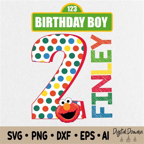 Custom Sesame Street Birthday Svg, Elmo Svg, Family Birthday - Inspire ...