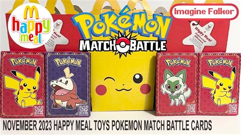 November 2023 Happy Meal Toys | Pokemon Match Battle Cards | Unboxing and Review - YouTube
