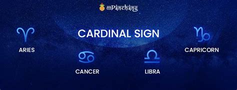 Cardinal Zodiac Signs, 4 Cardinal Signs