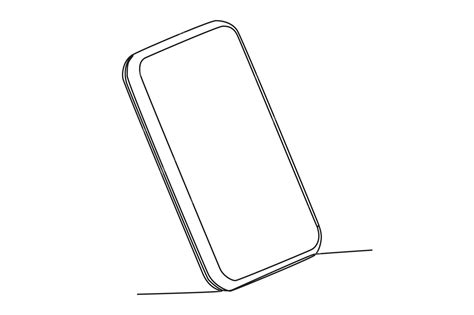 Un teléfono móvil se para para formar un ángulo obtuso dibujo de una línea de ángulos | Vector ...