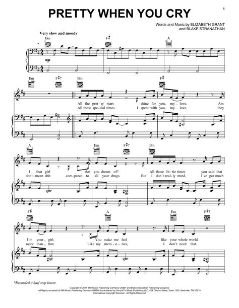 Pretty When You Cry | Sheet Music Direct