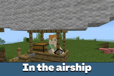 Download Airship for Minecraft PE mod: the art of aeronautics