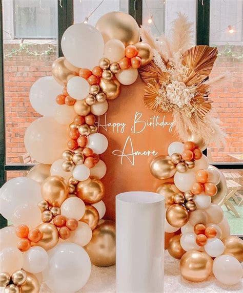 Orange With Gold Balloon Garland Arch Kit-cream White Orange - Etsy