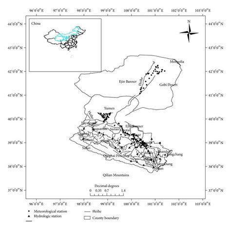 The study area map of Heihe River Basin. | Download Scientific Diagram