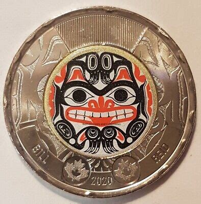 Canada 2020 2 Dollar BU Canadian Toonie Bill Reid UNC Coloured Coin From Roll | eBay