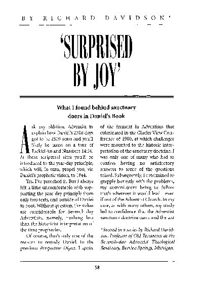 (PDF) Surprised by Joy. | Richard M Davidson - Academia.edu